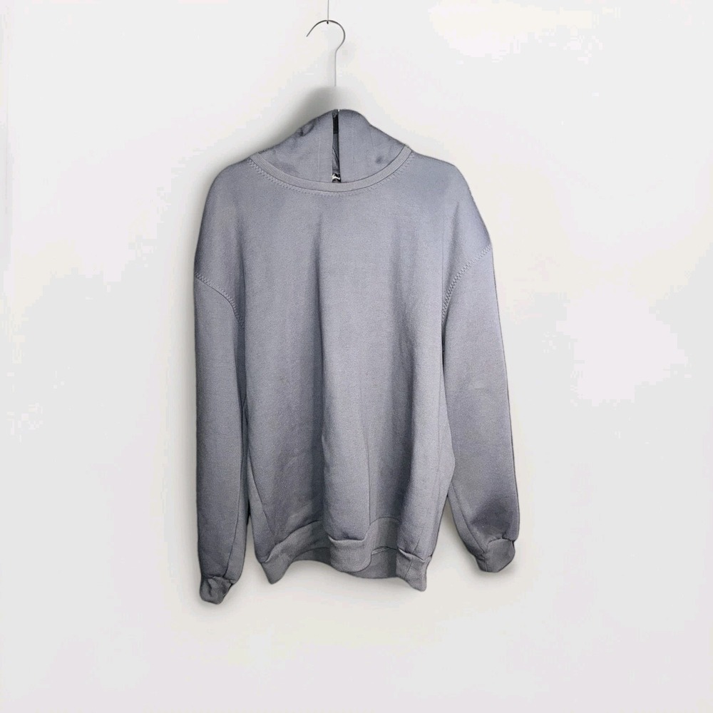 For Love & Lemons Leisure Sweater Size Small Grey Hoodie Oversized Sweatshirt